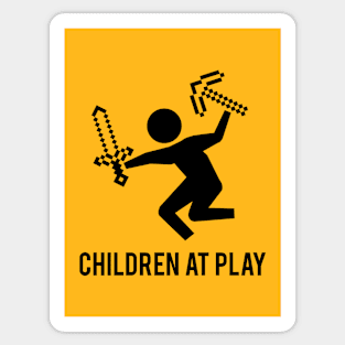 Children At Play in Minecraft Sticker